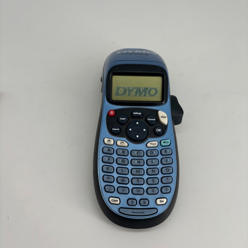 DYMO LetraTag Plus LT-100T Handheld Label Maker Blue QWERTY Keyboard, Tested‎